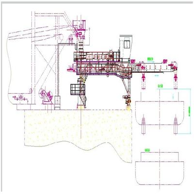 Nhà ga cảng biển Máy xúc tàu hạng nặng để tải hạt than quặng