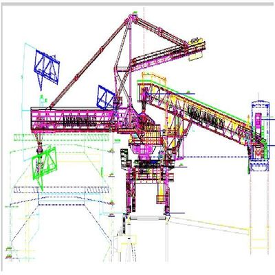 Nhà ga cảng biển Máy xúc tàu hạng nặng để tải hạt than quặng