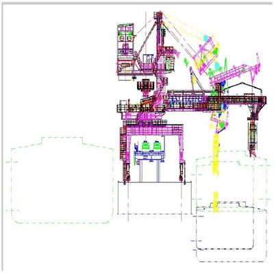 Công suất tải 4000t / H Máy xúc băng tải loại đai liên tục