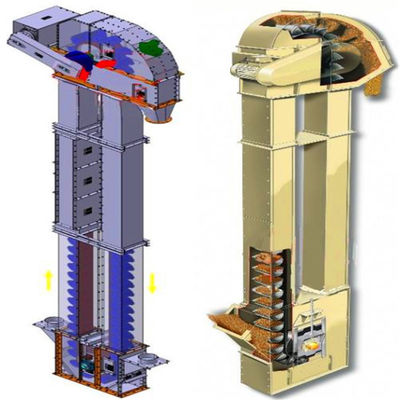 Thang máy thùng hạng nặng thẳng đứng để vận chuyển vật liệu số lượng lớn