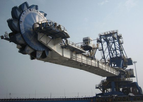 Stockyard Stacker và Reclaimer Với Bucket Wheel